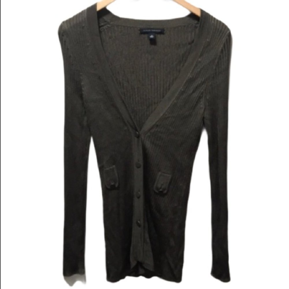 {Banana Republic} Olive Ribbed Cardigan